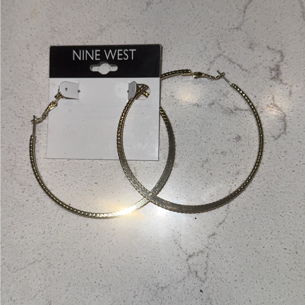 Nine West Gold Hoop Earrings